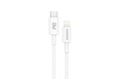 USB kaapelit - Dudao L6X USB-C - Lightning PD 20W 1m Cable - White - 6970379617649