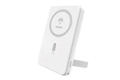 Powerbank - Dudao Powerbank K14S+ 10000mAh 20W USB-A / USB-C / MagSafe with stand - white Powerbank - Valkoinen - 10000 mAh - 6976625333097