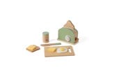 Leikkikeittiöt ja tarvikkeet - Dantoy Toaster set wood in gift box 9 pcs - 5701