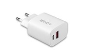 Puhelin - Adapterit & Laturit - Lindy 20W USB Type A & C Charger - 73413