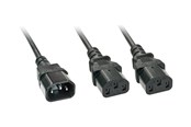 Virtakaapelit (ulkoinen) - Lindy - power splitter - IEC 60320 C14 to power IEC 60320 C13 - 2 m - 30039