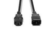 Sisäiset virtakaapelit - Lindy C14 to C13 Mains Extension Cable Black - 1m - 30321