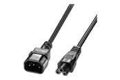 Virtakaapelit (ulkoinen) - Lindy - power extension cable - IEC 60320 C5 to IEC 60320 C14 - 1 m - 30340