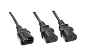 Virtakaapelit (ulkoinen) - Lindy - power splitter - IEC 60320 C14 to power IEC 60320 C13 - 1 m - 30363