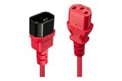 Virtakaapelit (ulkoinen) - Lindy - power extension cable - power IEC 60320 C13 to IEC 60320 C14 - 1 m - 30477