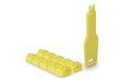 Järjestelmän lisävarusteet - Lindy RJ45 Port Locks Yellow 10x + 1 Key - 47900