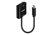 Näyttökaapeli - Lindy - video adapter - 24 pin USB-C to DisplayPort - 21 cm - 43269