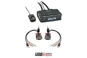 KVM-kytkimet - Lindy VGA KVM Switch Compact USB 2.0 Audio 2 Port - KVM / audio / USB switch - 2 ports - 42342
