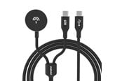USB kaapelit - Dudao A12MaxC PD60W 2-in-1 Charger for Apple Watch / USB-C - Black - 6976625333516