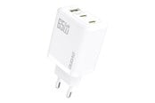 Puhelin - Adapterit & Laturit - Dudao A29 65W GaN Wall Charger 2 x USB-C + 1 x USB-A - White - 6976625334919