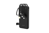 Powerbank - Dudao K11 10000mAh Powerbank with Built-in Cables - Black Powerbank - musta - 10000 mAh - 6977196681853