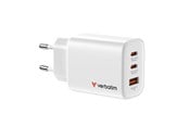 Puhelin - Adapterit & Laturit - Verbatim Essentials GaN Charger 65W EU plug White - 32353