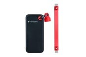 SSD 2 - Verbatim Pocket SSD - 256GB - USB 3.2 Gen 2 - Musta / Sininen - 32417