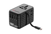 Puhelin - Adapterit & Laturit - Verbatim Charge ’n’ Travel 100W Travel Adapter w/ Cable Bla - 30191