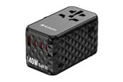 Puhelin - Adapterit & Laturit - Verbatim UTA-10 power adapter - GaN III universal - 3 x USB-C USB - 140 Watt - 32125