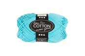 Lanka & tarvikkeet - Creativ Company - Cotton yarn Size 8/8 L: 80-85 M Turquoise - 50gr. - 461120