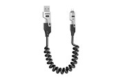 USB kaapelit - Dudao L20 Pro 4-in-1 USB-A / USB-C - Lightning / USB-C Cable - Black - 6976625334797