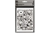 Askartelu- ja taidetarvikkeet - Creativ Company - Pattern Cardboard White 10 pcs. - 216901