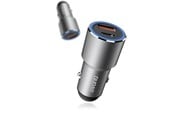 Puhelin - Adapterit & Laturit - Dudao USB / USB Car Charger Type C Power Delivery Quick Charge 22.5 W Gray (R4PQ) - 6976625335732