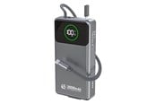 Powerbank - Dudao K31 Pro 45W 20000mAh Power Bank with Built-in Retractable USB-C Cable - Gray Powerbank - Harmaa - 20000 mAh - 6977196682010