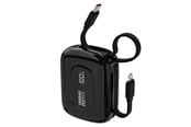Powerbank - Dudao K32 Powerbank 22.5W 10000 mAh with Built-in USB-C/ Lightning Cable - Black - 10000 mAh - 6977196682027