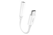 USB kaapelit - Dudao audio adapter headphone adapter from USB Type C to mini jack 3.5 mm white (L16CPro white) - 6970379617335