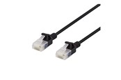 Verkkokaapelit - Deltaco patch cable - 50 cm - black - Musta - 0.5m - UUTP-1017