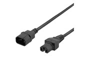 Virtakaapelit (ulkoinen) - Deltaco - power extension cable - IEC 60320 C15 to IEC 60320 C14 - 50 cm - DEL-116-50