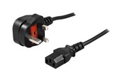 Sisäiset virtakaapelit - Deltaco DEL-109UK-10 - power cable - BS 1363 to power IEC 60320 C13 - 2 m - DEL-109UK-10