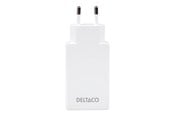 Puhelin - Adapterit & Laturit - Deltaco power adapter - slim - 2 x USB-C - 67 Watt - USBC-AC201