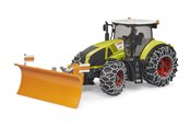 Leluautot - Bruder Claas Axion 950 with snow chains and plow blade - BR3018