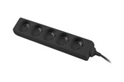 Virtakaapelit (ulkoinen) - Lanberg - power strip - 2500 Watt - PS0-05E-0100-IEC-BK