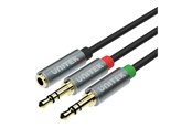 Audiokaapelit - Unitek Y-C957ABK - audio adaptor - 20 cm - Y-C957ABK