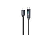 USB kaapelit - Dudao L7C USB-C - USB-C 100W Cable with LED Display 1m - Black - 6976625334414