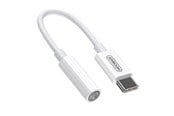 Audiokaapelit - Joyroom SH-C1 headphone mini jack 3.5 mm (female) / USB-C (male) adapter - white - 6941237103376