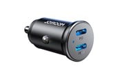 Puhelin - Adapterit & Laturit - Joyroom JR-CCN06 30W 2x USB-C mini car charger metal - black - 6941237112071