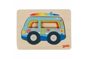 Palapelit - Goki Wooden Layer Puzzle Car 5 pcs. Puu - 57304