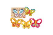 Palapelit - Goki Wooden Layered Puzzle Butterfly 5 pcs. Puu - 57305