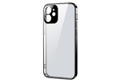 Puhelin - Kannet ja kotelot - Joyroom New Beauty Series ultra thin case with electroplated frame for iPhone 12 mini black (JR-BP741) - 6941237131225