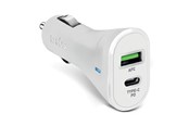 Puhelin - Adapterit & Laturit - SBS 20W Car Charger - White - TECRPD20W