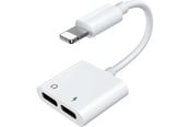 USB kaapelit - Joyroom S-Y104 headphone Lightning / 2x Lightning adapter - white - 6956116718985