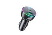 Puhelin - Adapterit & Laturit - Joyroom car charger 70W with 3 ports: USB 2 x USB C black (JR-CL26) - 6956116762261