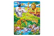 Palapelit - Selecta Play - Larsen Jigsaw Puzzle Animals - On Safari 18 pcs. - LA-US16