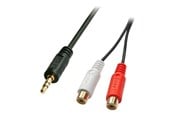 Audiokaapelit - Lindy Premium audio adaptor - 25 cm - 35678