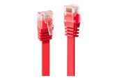 Verkkokaapelit - Lindy patch cable - 1 m - red - Punainen - 1m - 47511