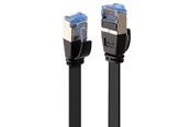Verkkokaapelit - Lindy Cat 6A U/FTP Flat Network Cable - 10m - Musta - 10m - 47485