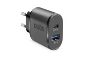Puhelin - Adapterit & Laturit - SBS 10W Charger - 2.1A - Black - TETRAVUSBTC2AFAST