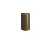 Sisustus - Moods & More LED pillar candle - Melted Dark sand - 74x150 mm - M31-DS074150