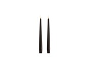 Sisustus - Moods & More LED taper candle - Slim - Charcoal - 23x250 mm - 2 pcs - M50-CC023250