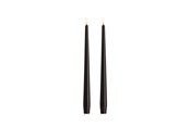 Sisustus - Moods & More LED taper candle - Slim - Charcoal - 23x300 mm - 2 pcs - M50-CC023300